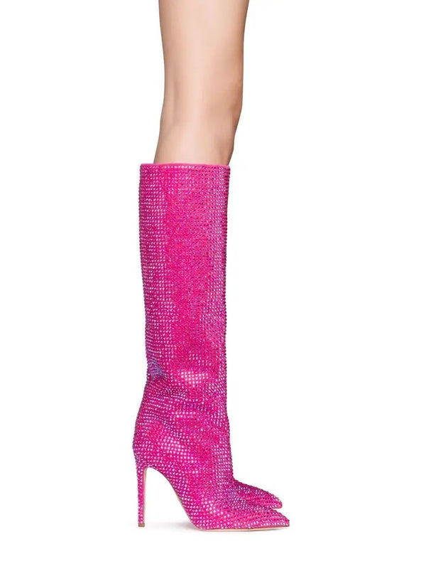 The Glitter Fluor Pink Boots