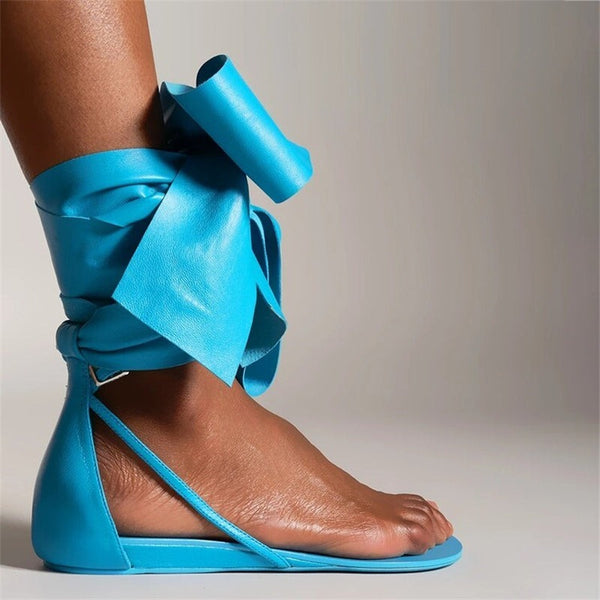The Bow Blue Sandals