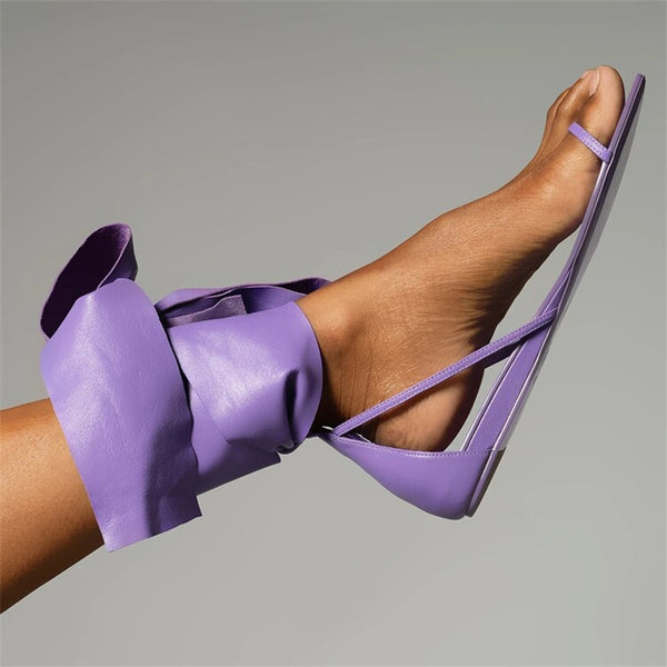 The Bow Purple Sandals